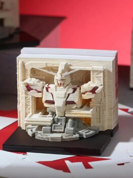 Unicorn Gundam surrounding 3D three-dimensional sticky note hand-torn paper sculpture 2025 calendar